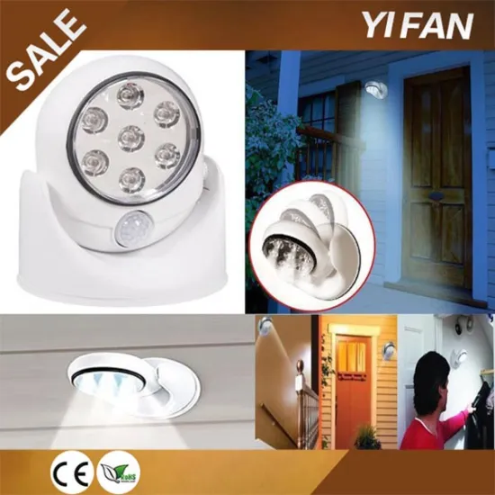 Waterproof Cordless 7LED Motion Sensor Light Detector Light