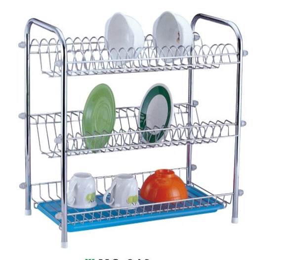 3 Tier Dish Rack With Plastic Tray