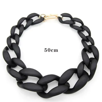 Diy Fashion Punk Big Acrylic Chain Women Statement Necklace