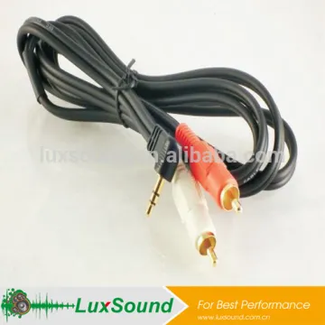 AV cable,Stereo 3.5 jack to 2RCA male A/V cable 3.5mm jack av cable