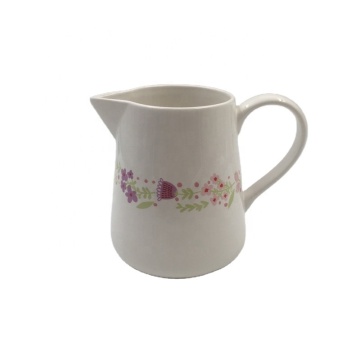 White Porcelain Ceramic Milk Pot Creamer Pitcher