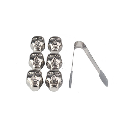 Stainless Steel Skull Whiskey Stones