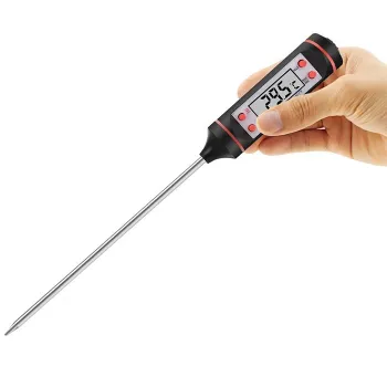 Digital Stainless Steel Instant Read Thermometer: Accurate Food Temperature Gauge Tester