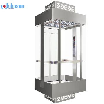 New Safe Systems Outdoor Glass Lift Transparent Stainless Steel Elevator