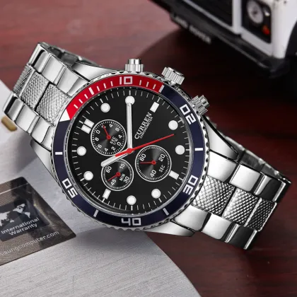 polish watch stainless steel belt quartz watch