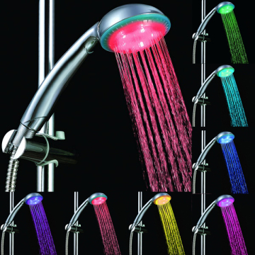 7color Plastic Temperature Detectable LED Shower Head LED Head Shower with Lights