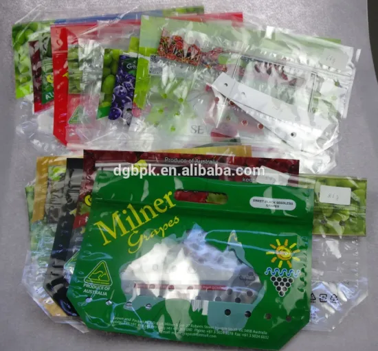 green color printed australian window grape bag