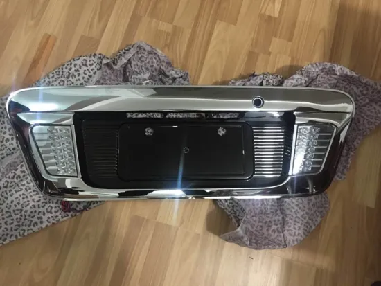 Toyota hiace 2005-2015 LED light chrome black white rear license plate frame car auto parts