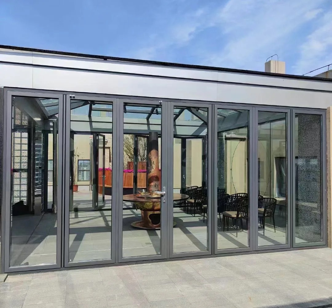 Aluminum folding doors