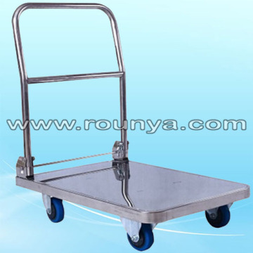 Stainless steel folding handle platform trucks