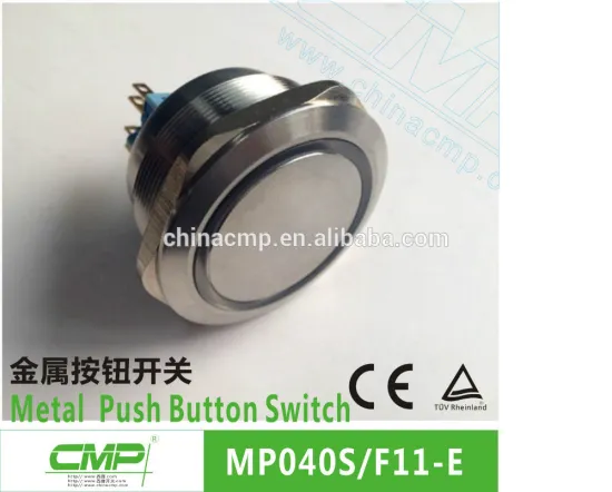 CMP high quality metal stainless steel 40mm illuminated switch push button IP67