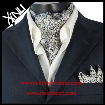 2015 Mens New Fashion Silk Printed Ascot Tie Cravats