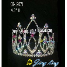 Tiara de coronas barato personalizado de diamantes de imitación por mayor