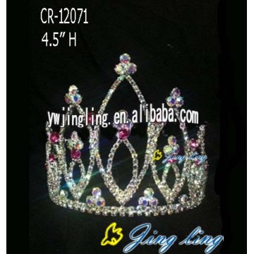 Tiara de coronas barato personalizado de diamantes de imitación por mayor