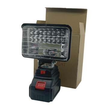 Cordless 5 inch High Brightness LED Work Light - 48W Lithium Battery-Powered Flood Light