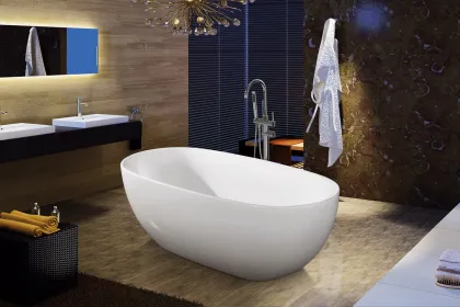 Modern Classic Lucite Acrylic Bathtub