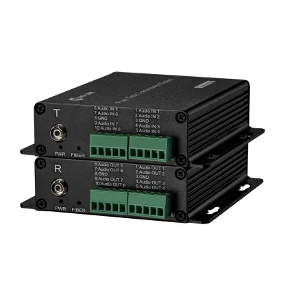 8CH Phoenix Terminal Audio to Fiber Converter