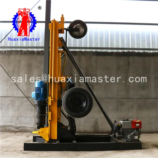 KQZ-200D wheeled hard rock pneumatic drilling machine well geotechnical drilling rig
