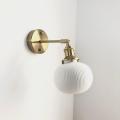 INSHINE Lampada da parete in ottone bianco semplice