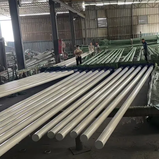 Gaocheng Customized Steel Electric Lamp Poles 4m-7m Galvanized Street Light Poles