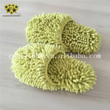 Yellow Color Big Chenille Microfiber Customized Lazy People Wearing Slippers Function Wie Mop Heads Used For Flat Floor Cleaning