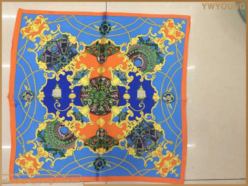 Custom Wholesale Lady Square Silk Scarf