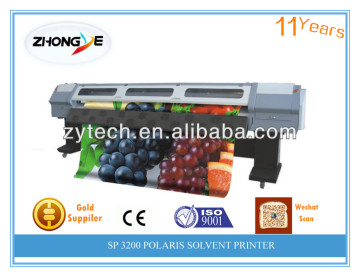 3.2m outdoor solvent printer with XAAR382 print head(4/6/8/12 pieces)1440DPI, large format solvent printer