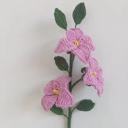 Handmade Wool Crochet Lingxiao Bouquet for Home Decoration and Hotel Ornaments - Holiday Gift