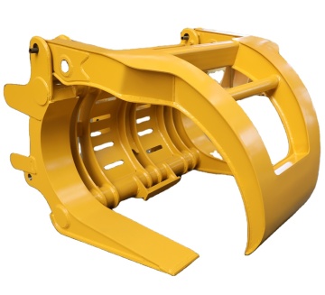 Wheel Loader Attachments: Log Grapple, Wood Forks, and Grass Handlers