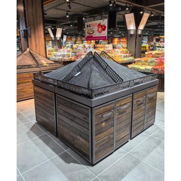 Double sided Supermarket Vegetable and Fruit Shelves