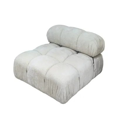 Chinese Luxury Teddy Fabric Corner Sofa for Home or Office
