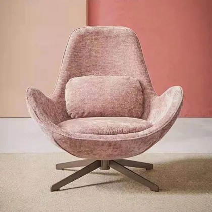 Industrial Vintage Mid-Century Design Egg Chair in Grace Leather