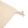 Bolso de lavandería de algodón de algodón con cordón natural del hotel