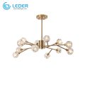 LEDER Verre Beaux Lustres De Plafond