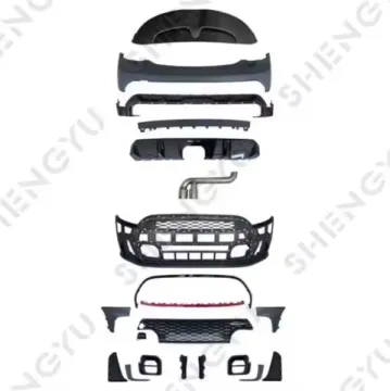 Front and Rear Bumper Kit for BMW MINI 2022 F55 F56 F57 2-Door JCW Model - Includes Grille and Rear Diffuser