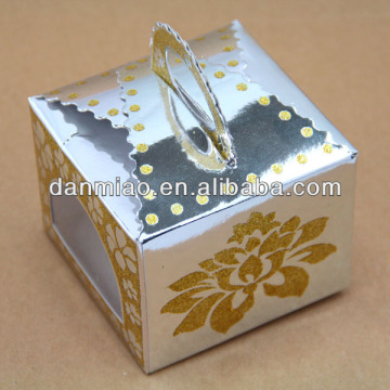 Flower printed custom made cake boxes with PVC window