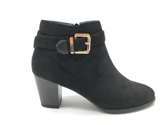 Ladies Boots Side Zip High Heel Ankle Booties