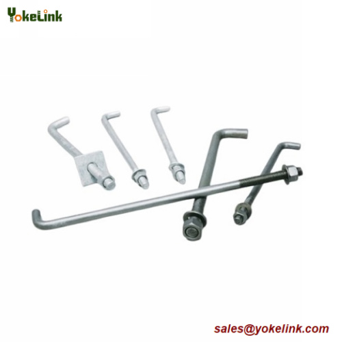 ASTM F1554 Grade55 L Anchor Rod dengan Kacang