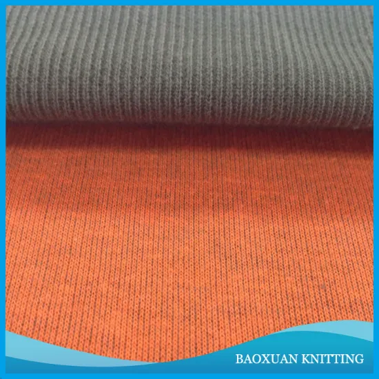 97%Cotton 3%spandex french rib fabric yarn dyed fabric for sleeves