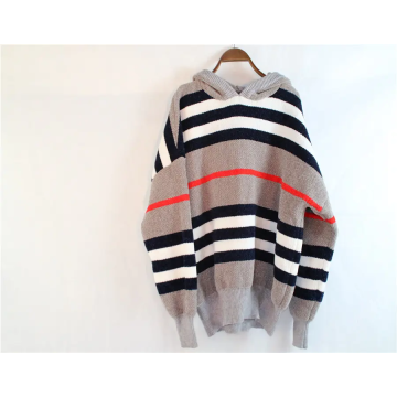 Grey Striped Strick Pulloverpullover