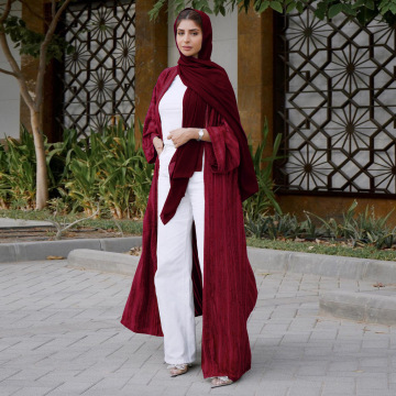 ژاکت کش باف پشمی جلو باز بافتنی رترو کیمونو آبایا