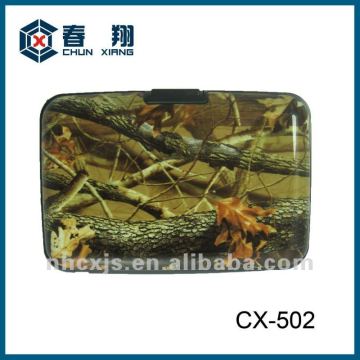 Aluminium card holder case with camouflage printing