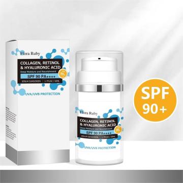 Wholesale Private Label Korean Mineral Sunblock SPF 90 Sunscreen Cream with Custom Logo