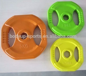 Rubber coated bumper plates/dumbbell plates