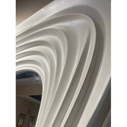 Modern White Pure Plaster Lager Floor Length Mirror
