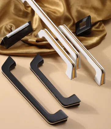 White Gold Black Gold Zinc Alloy Cabinet Pulls