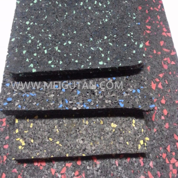 3mm to 12mm thickness 10% EPDM granule sound-proof gym rubber flooring