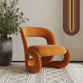 Chambres de loisirs en velours orange en velours orange