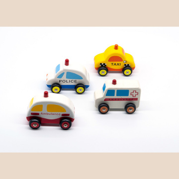 Brinquedos de lição de madeira simples, conjunto de brinquedo de sorvete de madeira