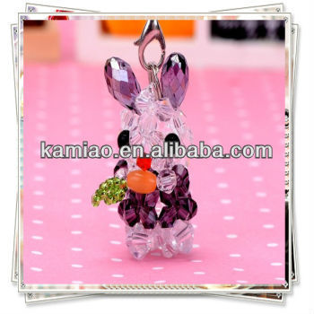 DIY handmade fashion accessories beaded rabbit pendant accessory
